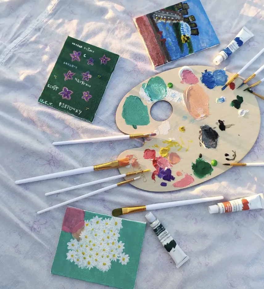 фото заходу Малювання на природі 🎨